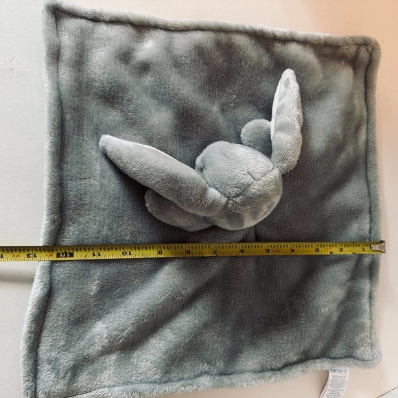 Carter's 2020 Plush Grey/Pink Bunny Security Blanket Stuffed Toy Stuffed Animal - Picture 5 of 8